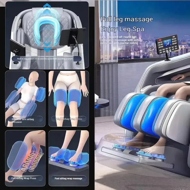 2025 4D massage chair shiatsu massage Full Body Massage Chair Zero Gravity, Extended Footrest, SL TracK Heating Airbags, Heating - Wellness Wave Fitness