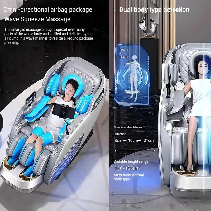 2025 4D massage chair shiatsu massage Full Body Massage Chair Zero Gravity, Extended Footrest, SL TracK Heating Airbags, Heating - Wellness Wave Fitness