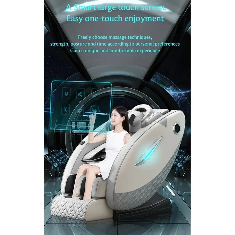 4D Massage Chair with Full Body Relaxation Function 2025 Zero Gravity SL - Track Shiatsu with Bluetooth Speaker and AI Control - Wellness Wave Fitness