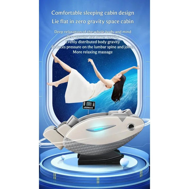 4D Massage Chair with Full Body Relaxation Function 2025 Zero Gravity SL - Track Shiatsu with Bluetooth Speaker and AI Control - Wellness Wave Fitness