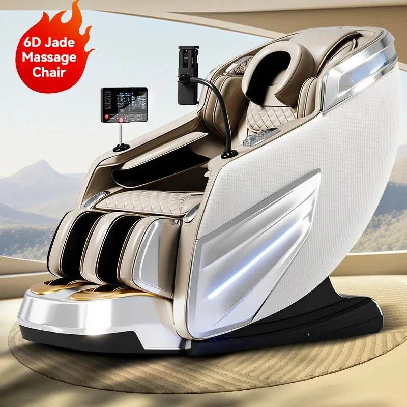 6D AUTO Massage Chair Full Body Massage Zero Gravity Relaxation Recliner with SL - Track Bluetooth Speaker and Heating Function - Wellness Wave Fitness
