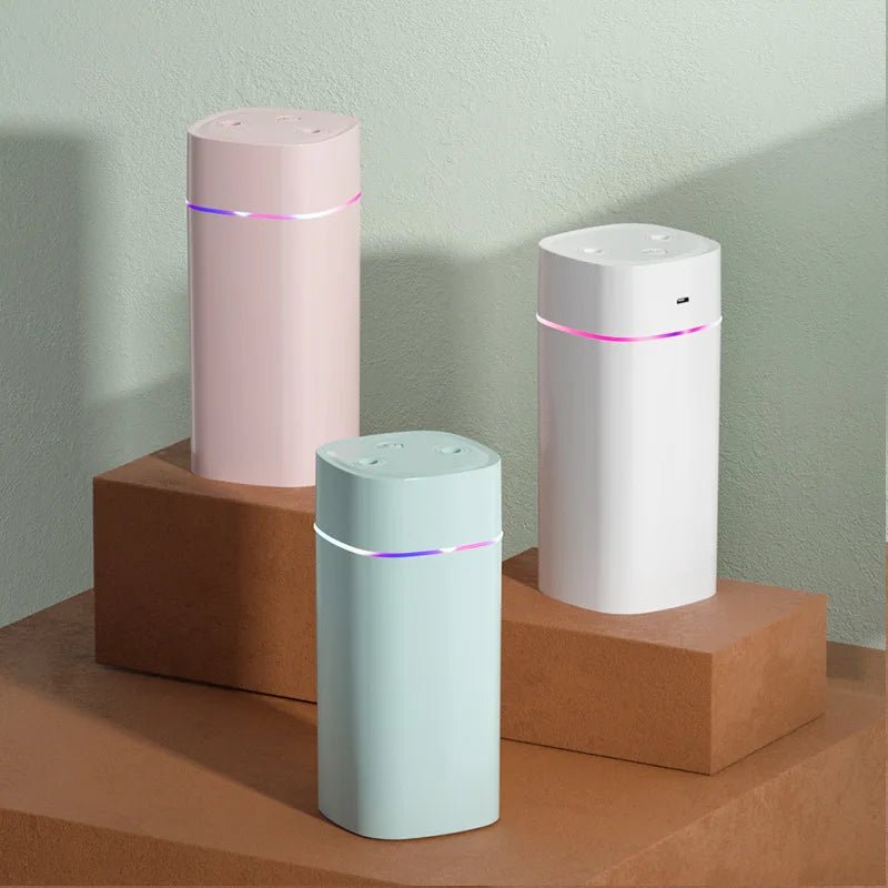 Dual - Nozzle USB Humidifier | 600ml/H Super Mist & Ultra Quiet | Car/Home Moisturizing Device - Wellness Wave Fitness